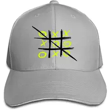 TSDFCSandwich Бейсболка унисекс Регулируемый стиль шляпа Tic Tac Toe Черный Желтый, пепельный, один размер