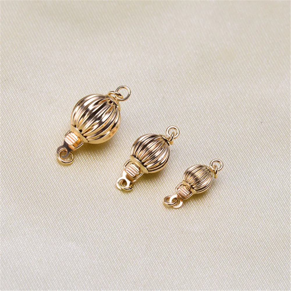 

DIY pearl accessories pearl necklace bracelet single row buckle G14 K gold lantern exquisite insert buckle