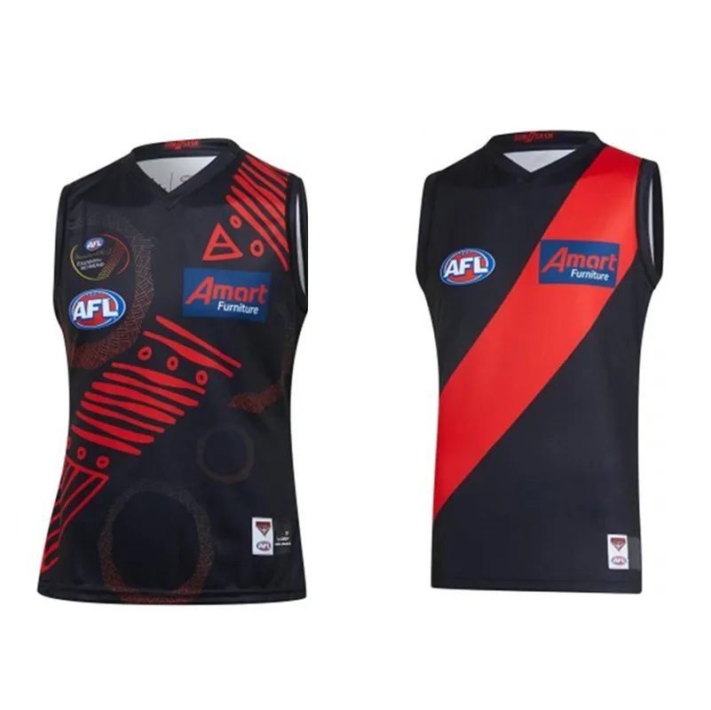 ESSENDON-bombardero AFL de GUERNSEY, de talla grande S-3XL, estampado de Nombres y Números personalizados, alta calidad, 2020, envío gratis