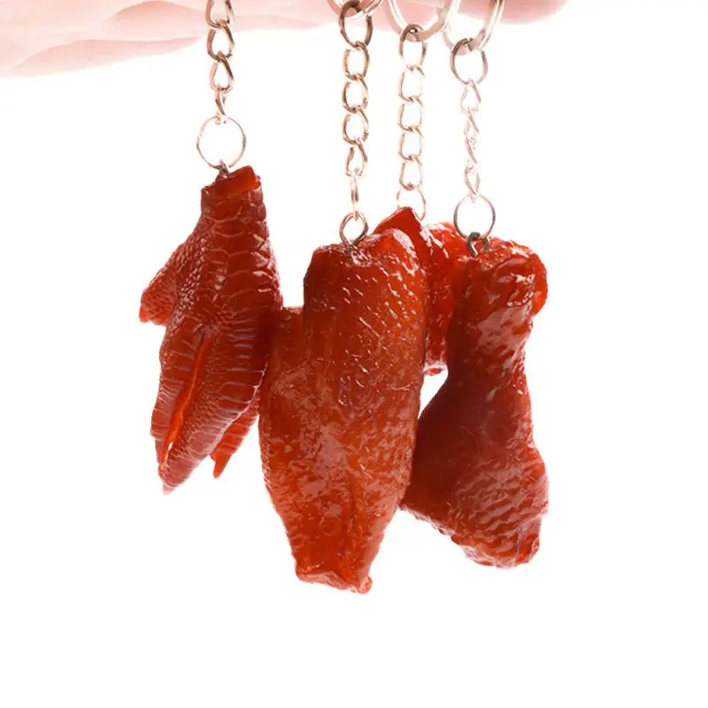 8 шт. куриные крылышки мясо ПВХ брелок вкусная еда сотовый телефон шарм сумка