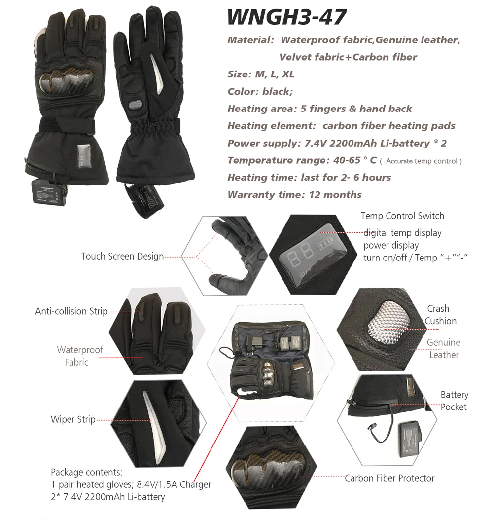 Зимние Тепловые перчатки с электрическим подогревом, водонепроницаемые перчатки с подогревом, на батарейках, грелка для рук, для езды на мотоцикле, лыжах, альпинизма