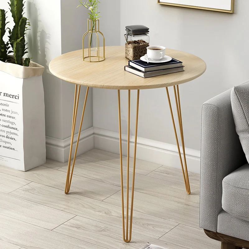 

Nordic sofa side living room wrought iron table bedside table round table balcony small coffee table minimalist coffe table C911
