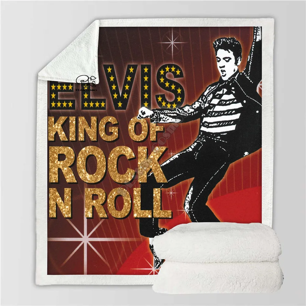 Новейшее дизайнерское одеяло Elvis singer с заплатками, плюшевое одеяло с 3d принтом для взрослых, Флисовое одеяло из шерпы, покрывало из микрофибры 004