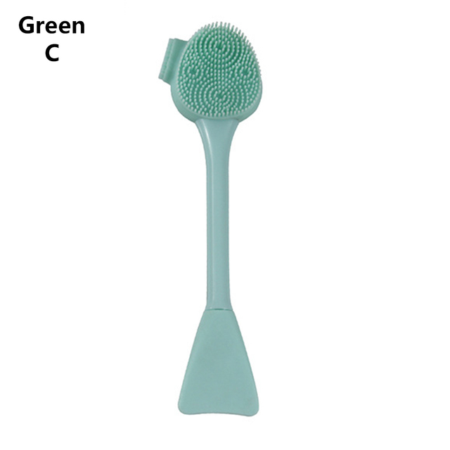 Silicone Facial Cleaning Brush Double Sided Head Mask Brush Multi-style Brush Head Nose Brush Portable Face Cleaning Tool
