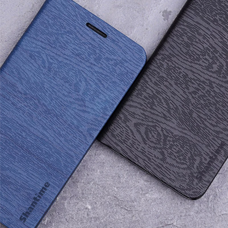 Чехол для телефона из искусственной кожи с текстурой под дерево для Meizu Note 8, флип-чехол-книжка для Meizu Note 8, деловой чехол-кошелек, Мягкая силиконовая задняя крышка