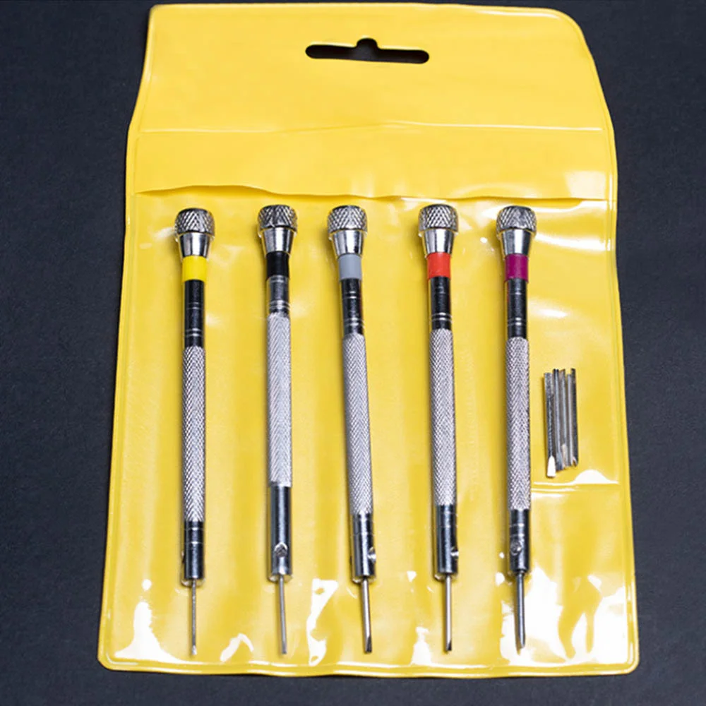 

5Pcs/Set 0.8 to 1.6mm Precision Mini Small Screwdriver Set with Slotted Phillips Bits for Watch Glasses Screw driver Repair Tool