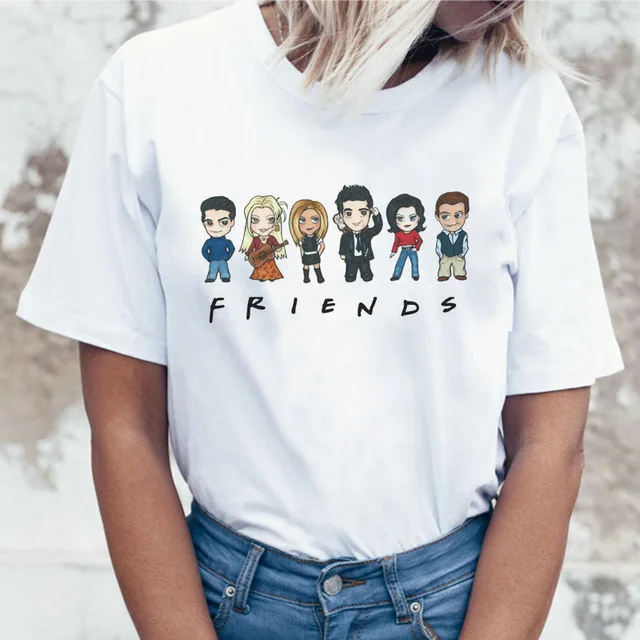 Футболка friends tv show, футболка, топ, футболка, женская, femme ulzzang, Футболка Harajuku, повседневная, винтажная, с принтом, Забавная девушка - Цвет: 10