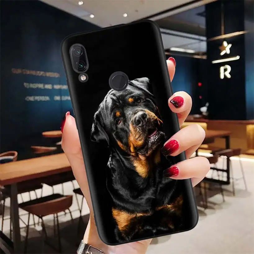 Черный чехол Ротвейлер для Xiao mi Red mi Note 8 7 7S 7A 6 S2 GO K20 Pro+ 6A mi 6X 5X A1 CC 9 8 мягкий чехол для телефона