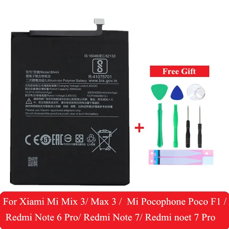 Оригинальный телефонный аккумулятор OXEN BN4A для Xiaomi Redmi Note 7 6 8 Pro сменные батареи Mi