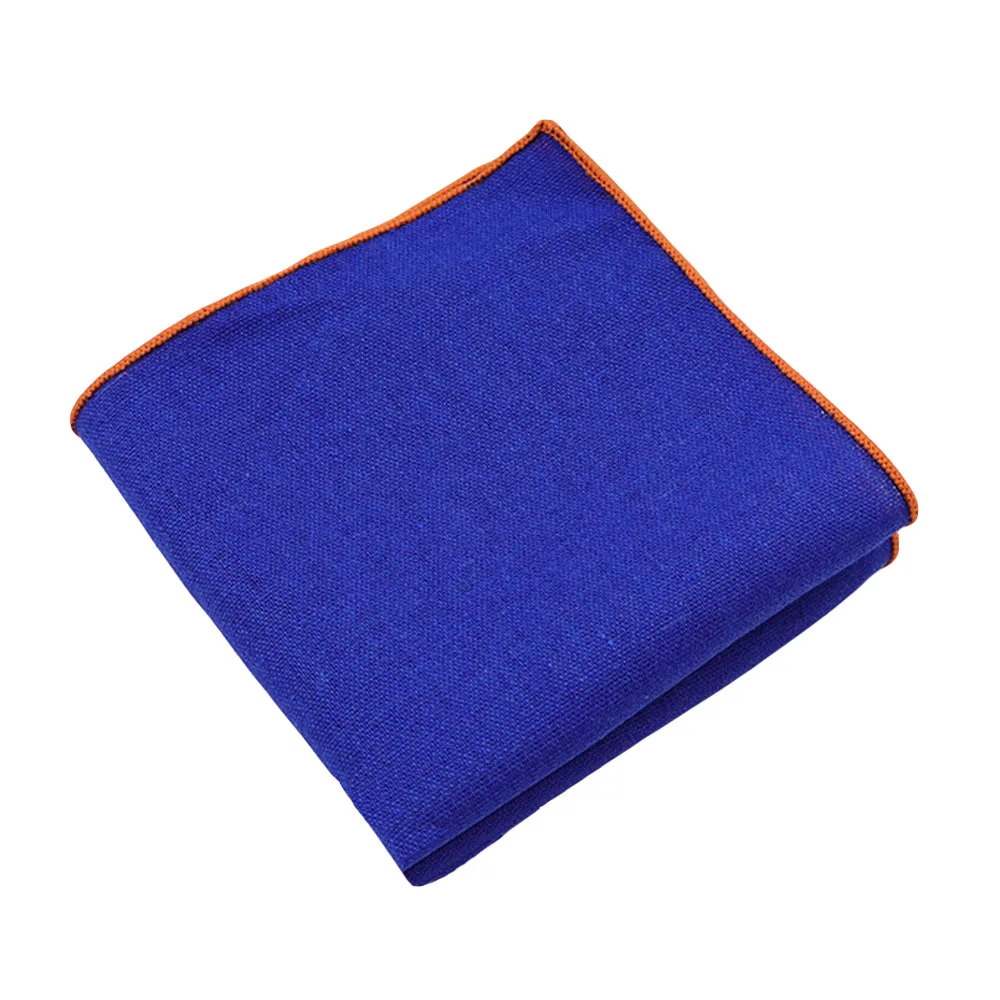 Royal Blue Мужской сплошной цвет льняной хлопок Свадебный квадратный Карманный носовой платок Вечерние - Цвет: Royal Blue