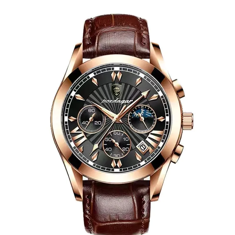 POEDAGAR Men Watch Top Luxury Brand Sport Watches Mens Fashion Full Steel Quartz Wristwatch Date Male Clock Relogio Masculino