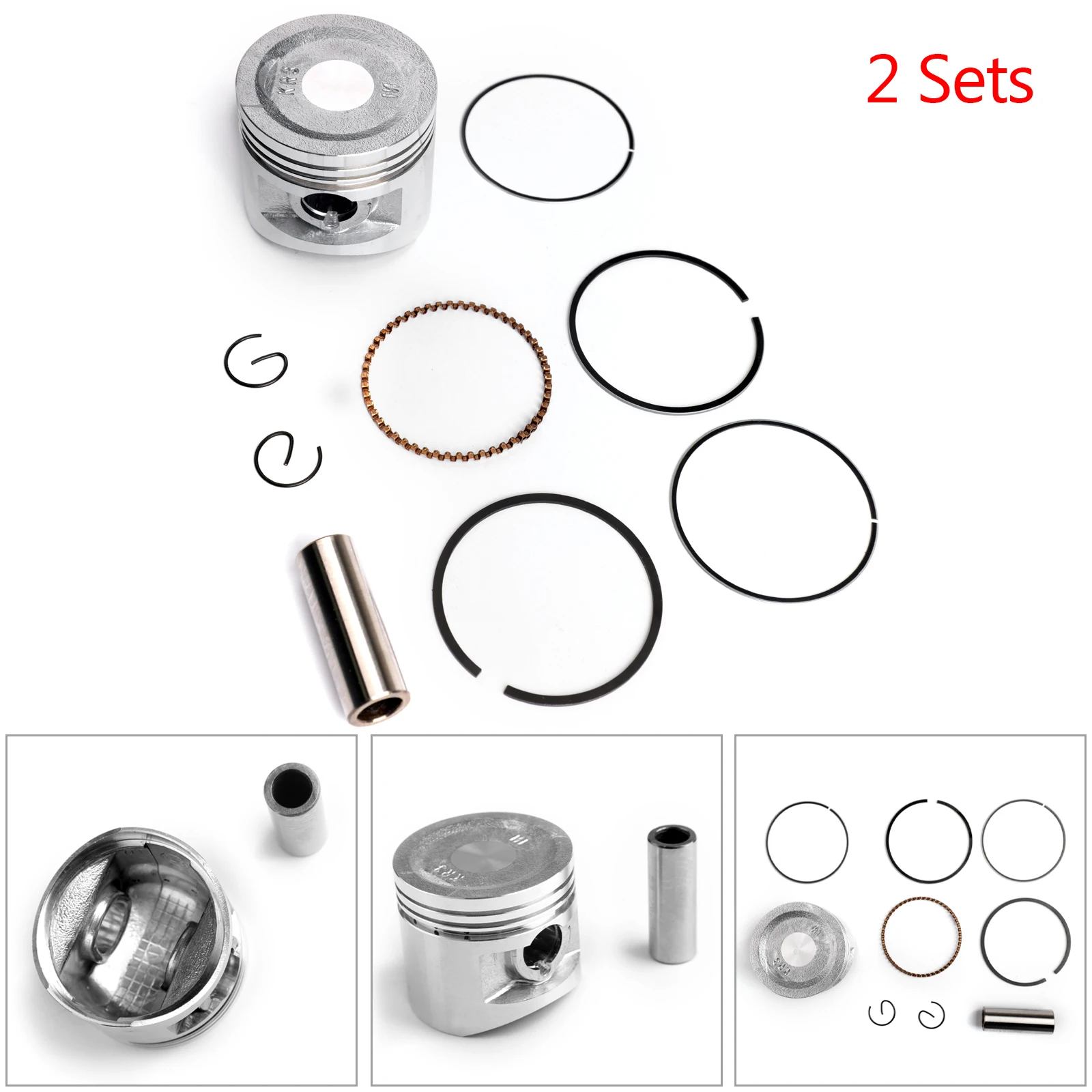 

Artudatech Fits For Honda Rebel CA250 CMX250X C STD Ø53MM Piston Kit +0.25 +0.50 +0.75 +1.00 13101-KR3-306 Motorcycle Parts