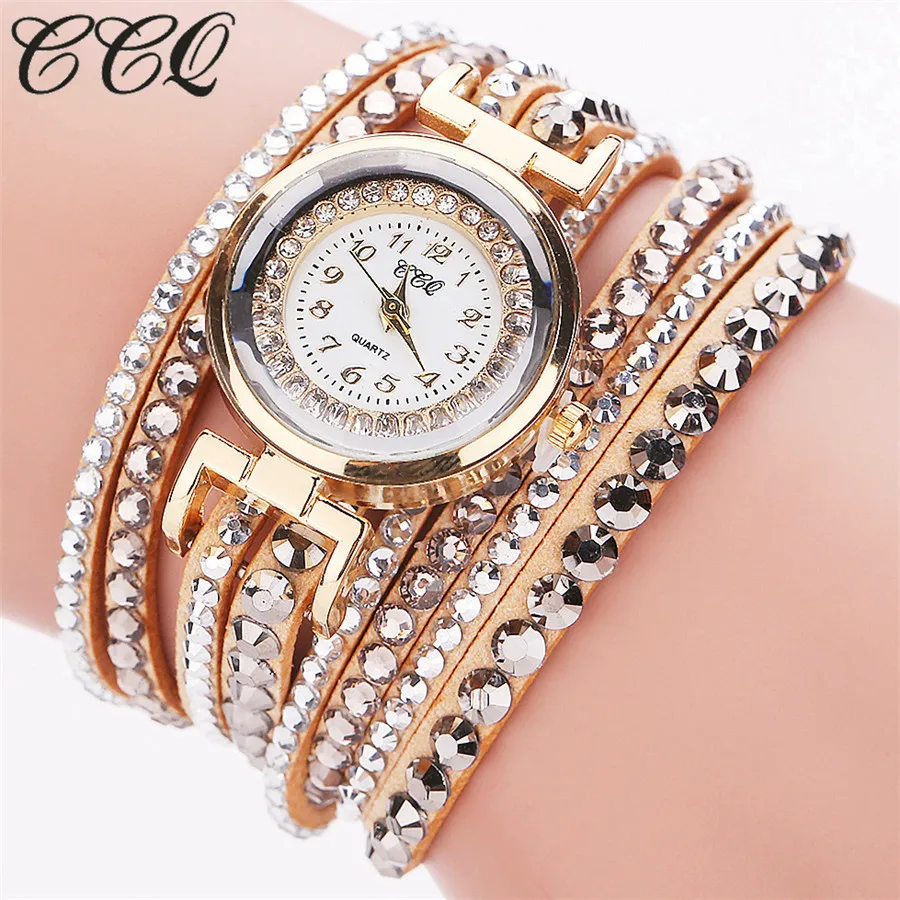 Good Buy Bracelet Watch Clock Gold Female Casual Women Relogio Luxury Brand CCQ Quartz Crystal rZK99d77n