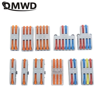

5/10/25/50/100Pcs Mini Fast Wire Cable Connectors Universal Compact Conductor Spring Splicing Wiring Connector Push-in Terminal