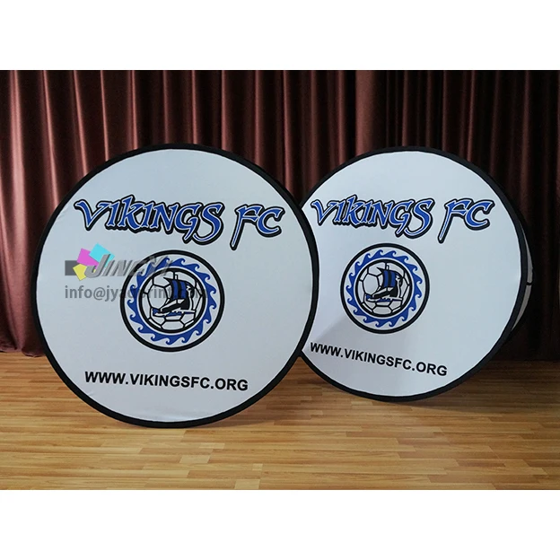 

Round POP up Banner Printing, grassland advertising display (free printing), Circle A frame Banner,120X120CM