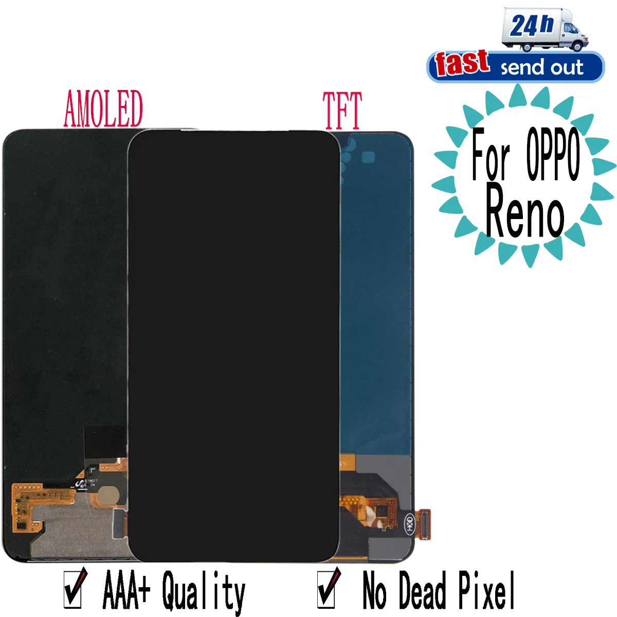 6 4 &quotReno AMOLED LCD для OPPO Reno ЖК-дисплей кодирующий преобразователь сенсорного экрана
