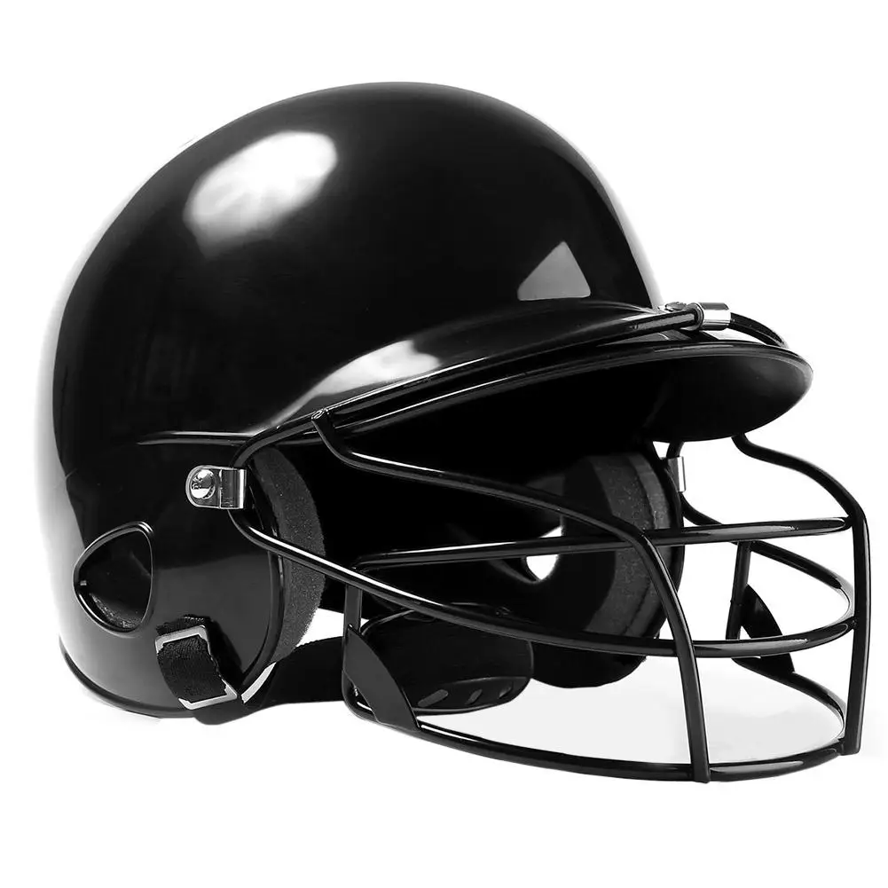 HiMISS унисекс дышащие уши лицо полная защита бейсбольный шлем Защита головы - Цвет: black