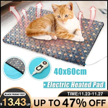 

10 Level 40x60cm Electric Heater Waterproof Adjustable Heated Mat Dog Cat Pet Heating Pad Bed Blanket Winter Heated Glove Carpet