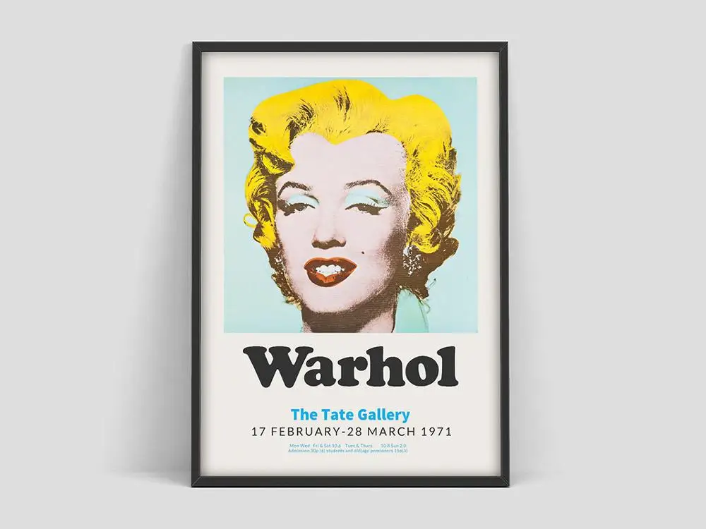 Постер с надписью Andy Warhol постер Художественная печать | Дом и сад