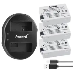 3Pc 1800mAh LP-E8 LPE8 LP E8 Battery Li-ion Bateria + USB Charger for Canon EOS 550D 600D 650D 700D Rebel T2i T3i T4i T5i Kiss X