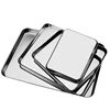 Rectangle Storage Trays Stainless Steel Household Steamed Sausage Dish Fruit Water Bread Pan Kitchen Baking Pastry Shallow Plate 1