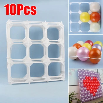 

Uk! 10pcs Balloon Frame Background 9 Grids For Wedding Birthday Decor Supplies