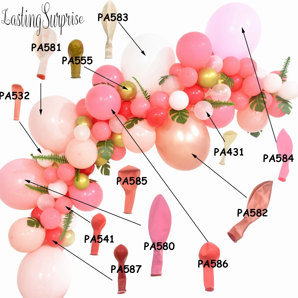 Happy Birthday Balloons Pink Balloons Arch Garland Wedding Party Ballon Anniversaire Baby Shower Backdrop Background Decorations Ballons Accessories Aliexpress