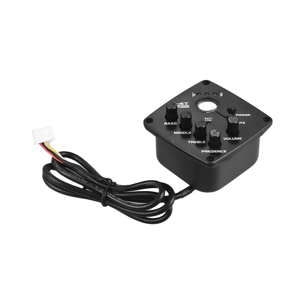 

Acoustic Guitar 4-Band EQ Equalizer Tone and Volume Amplifier Preamp Piezo Pickup 6.35mm XLR with LCD Display
