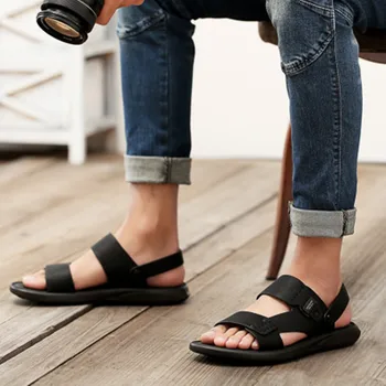 

2020 summer new men's casual sandals open toe breathable fashion beach shoes soft bottom non-slip shoes Мужские сандалии