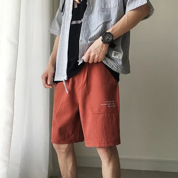 

2020 Summer New Youth Pop Ins Letter Printing Cargo Shorts Fashion Casual Wild Loose Cropped Pants Black / Red / Gray