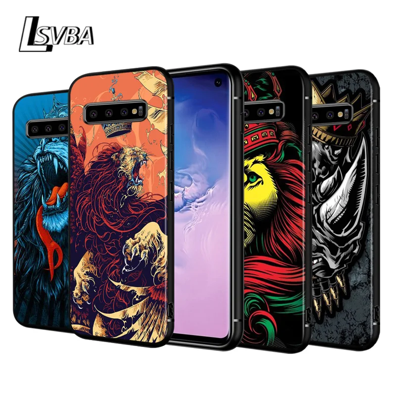 

Cool Cartoon Animals King Crown For Samsung Galaxy Note 20 Ultra 10 9 8 S10 S10E S9 S8 S7 S6 Plus Pro 5G Edge Phone Case