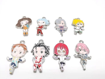 

20 pcs (1set 4 pcs) Cartoon mixed Anime The Seven Deadly Sins Metal Charm Pendants DIY Jewelry Making Gift