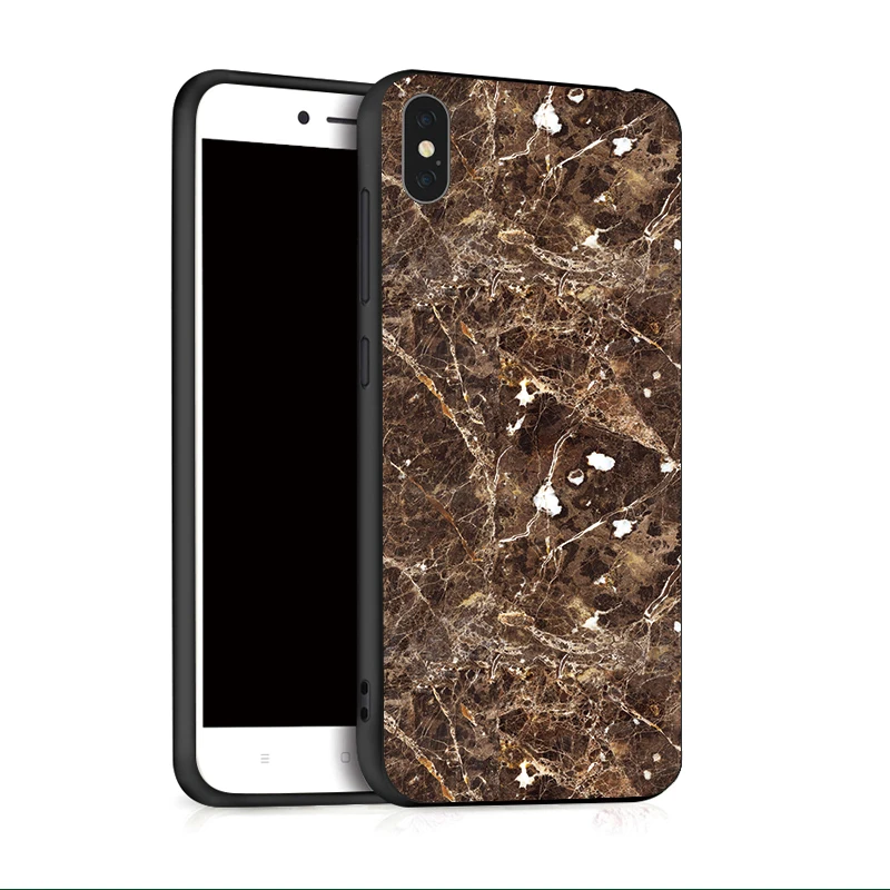 Marmer hitam Telepon Untuk Xiaomi Mi Redmi 6 PRO A2 Lite Note 7 K20 9T 7A 8 8T K30 Ponsel Housing Bag Cover Shell