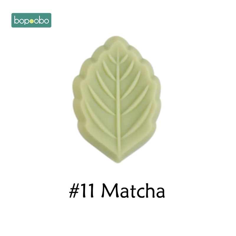 Match Leaf Bopoobo 5 шт. силиконовые бусины лист крошечные стержни BPA Бесплатно Силиконовый Прорезыватель для зубов для малышей игрушки силиконовые бусины DIY Детские Силиконовые для прорезывание зубов грызунов - Цвет: Match Leaf