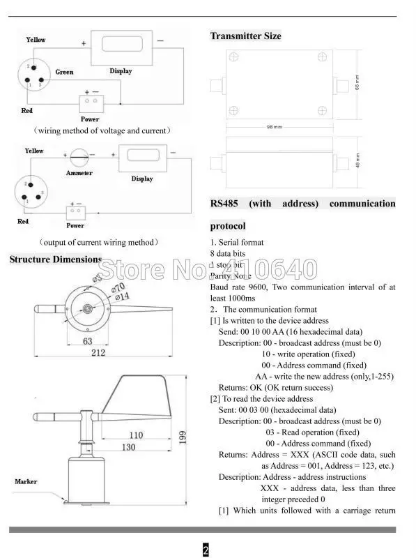 Датчик направления ветра+ датчик скорости ветра DC12V 1 to5V сигнал напряжения 5 комплектов за заказ с завода напрямую