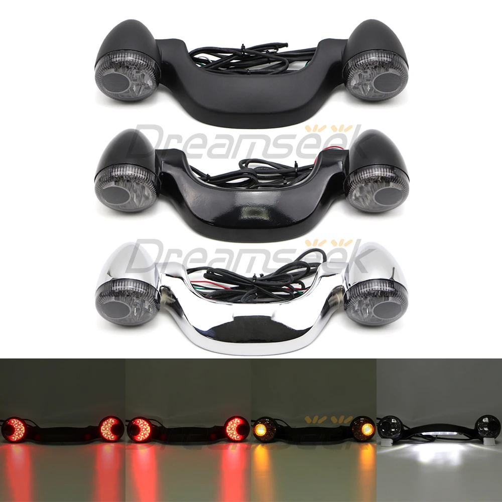

Bullet Rear Turn Signal Light Bar LED Running Brake Lamp for Harley Touring Road Glide 2010-2020 Motorcycle Indicator Light