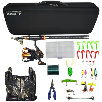 

2020 new carbon spinning fishing rod set short travel rod combo reel 1.8-3.6m boat rock stick carp bass pike pole