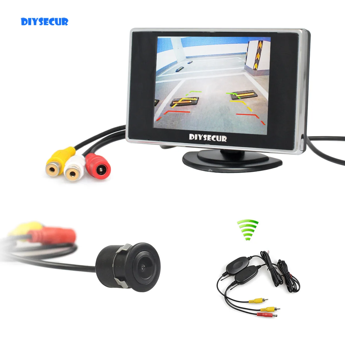 DIYSECUR Беспроводная 3 5 дюймовая TFT ЖК монитор для автомобиля Водонепроницаемая