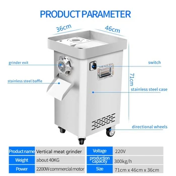 

commercial stainless steel meat grinder multi-function household automatic meat sausage filling machine meat grinder