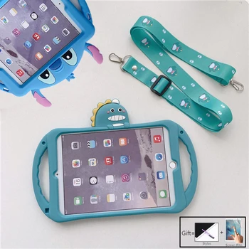 

Kids Shockproof Safe Case for iPad Mini 7.9" Cartoon Rubber Hand-held Stand Tablet Cover for iPad 10.2 2019 iPad Air 2 6th 9.7”