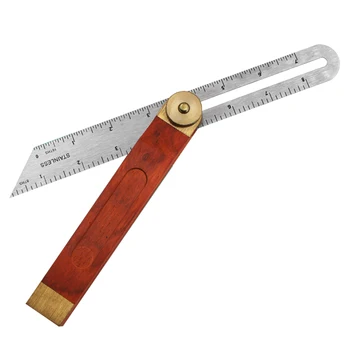 

9 Inch Hardwood Handle Engineer Durable Ruler T Bevel Home Accessories Bladed Tools Stainless Steel Sliding Carpenter Safe