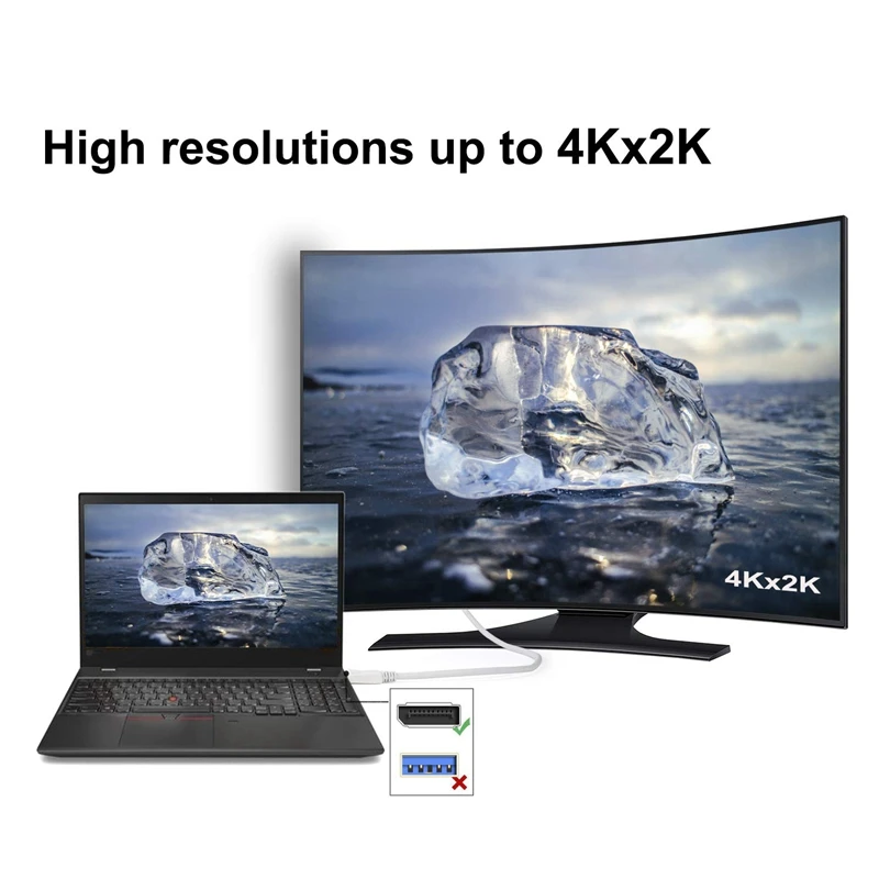 Displayport-Hdmi Кабель-адаптер Dp-Hdmi кабель с мужской головкой 4 K X 2 K White1.8M