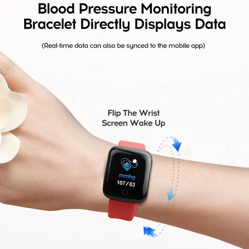 Новинка D13 водонепроницаемые спортивные мужские Смарт-часы фитнес-трекер пульсометр измерения артериального давления умные браслеты Smartband