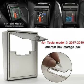

Small size Armrest Storage Box Transparent Interior Car Auto Concealed