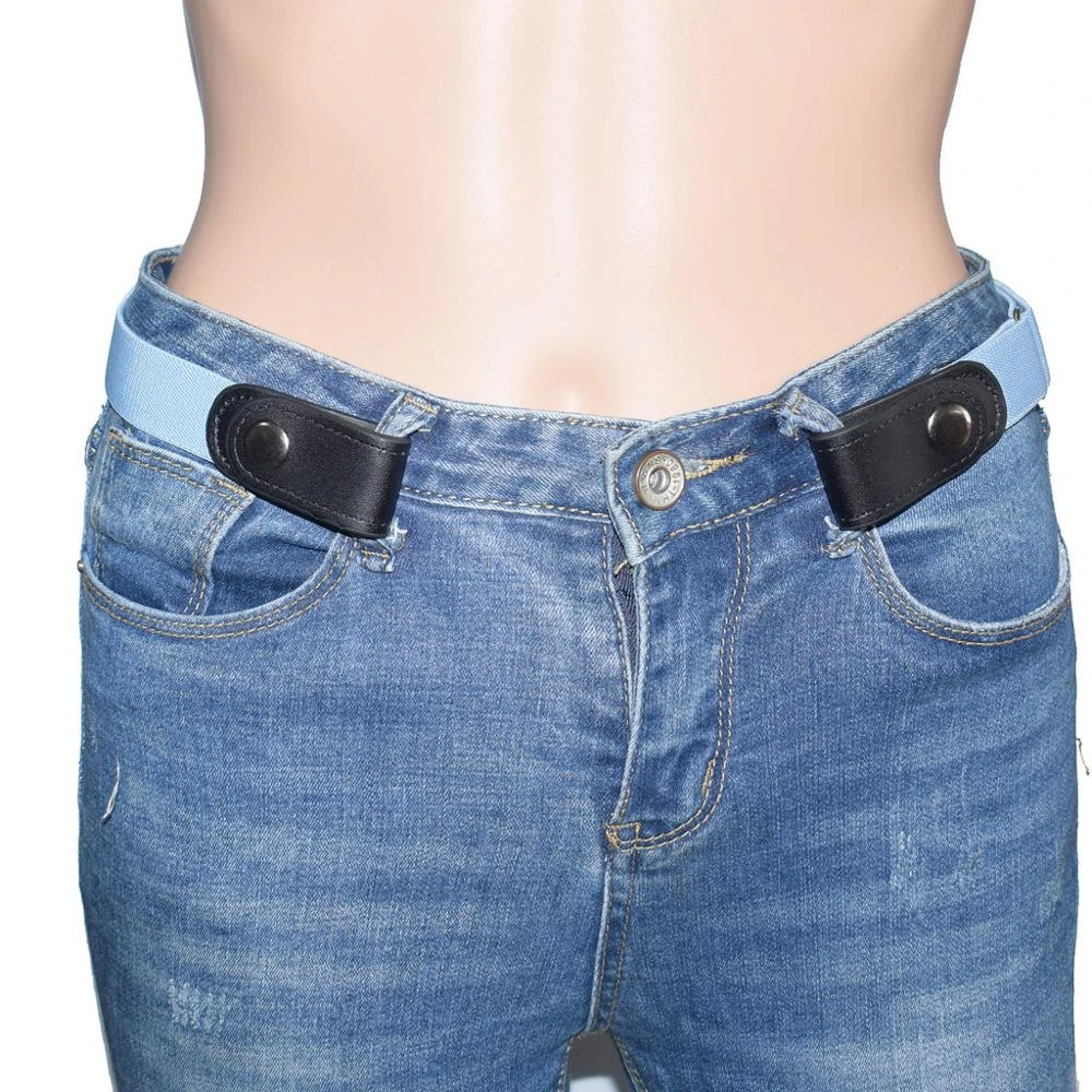 Hebilla libre elástica cinturón para jean pantalones vestidos no hebilla strecp 4h3