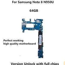Используется оригинальная материнская плата для Samsung Note 8 N950U разблокированная материнская плата, логическая плата протестированная пластина