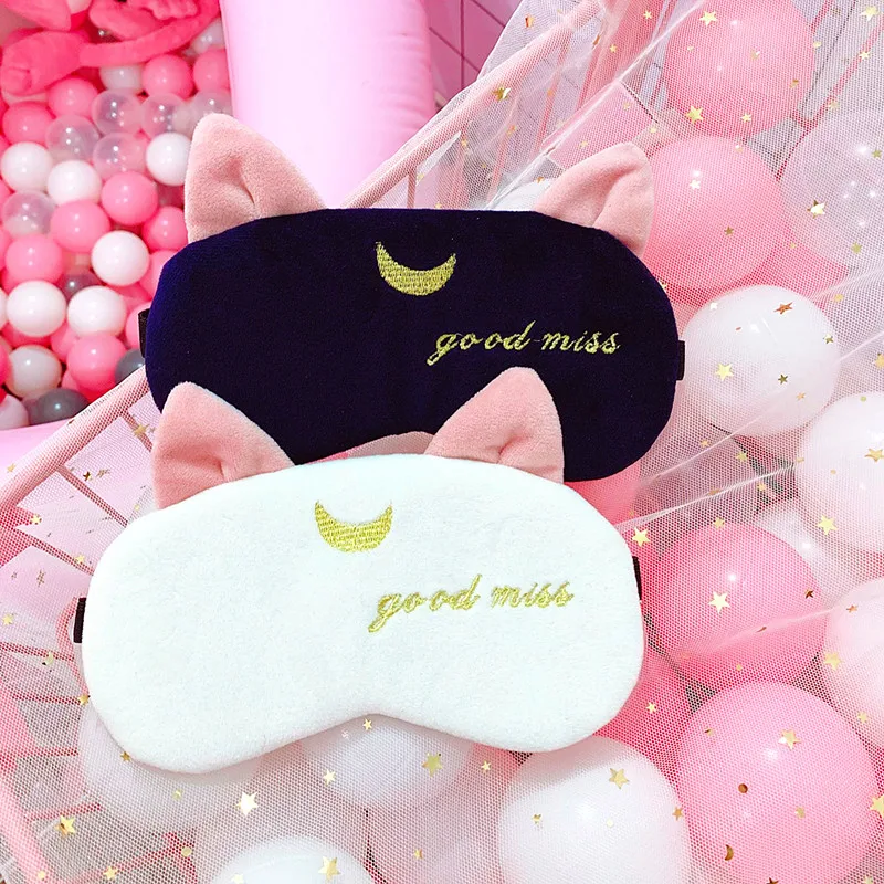 

1Pc Cute 3D Cat Sleep Mask Natural Moon Sleeping Eye Mask Eyeshade Cover Shade Eye Patch Soft Portable Blindfold Travel Eyepatch