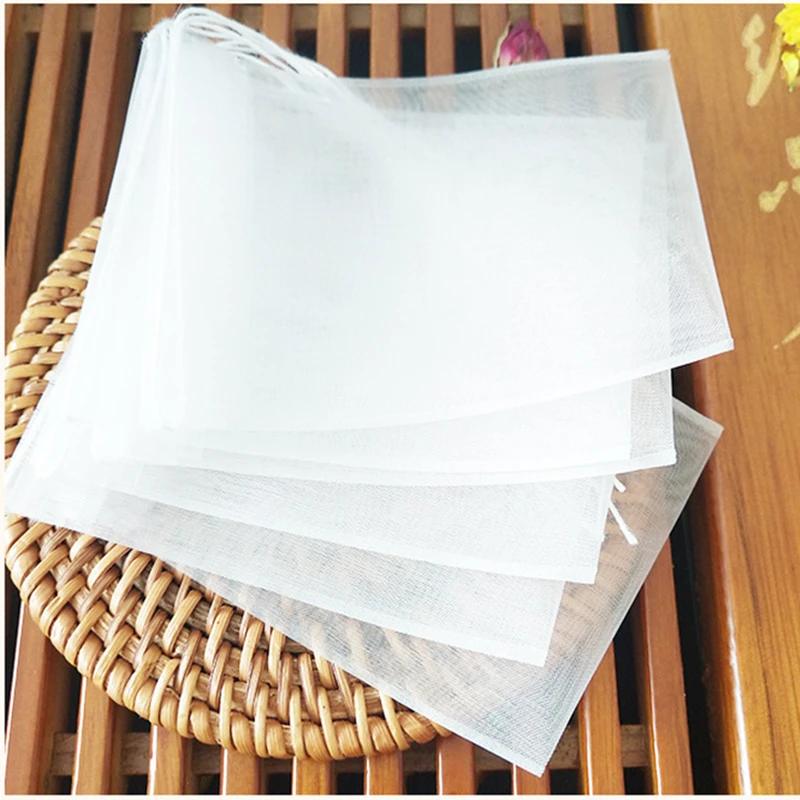 Disposable tea bags nylon tea bag food grade empty scented teabags infuser with string heal seal filter paper for herb loose tea