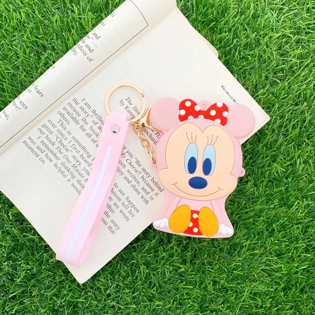 Disney Women Purse Mickey Mouse Cute Cartoon Mini Silicone Woman Wallet Stitch Kids Girls Kawaii Coin Wallet with Hanging Buckle Minnie 02