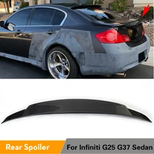 Для Infiniti G37 4 двери база седан 2009-2013 G25 2011-2012 углеродного волокна/FRP Неокрашенный задний багажник спойлер крыла